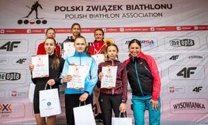 Zdjęcie przestawiaja uczniów i absolwentów ZSMS Zakopane podczas Mistrzostw Polski w biathlonie letnim